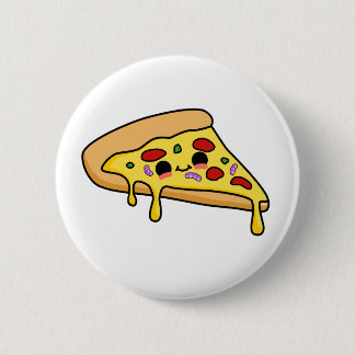 Bóton Redondo 5.08cm Fatia de Pizza Kawaii Cute