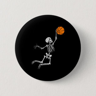 Bóton Redondo 5.08cm Fato de Basquetebol de Esqueleto para Homens e Rap