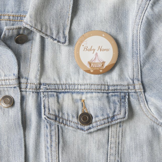 Bóton Redondo 5.08cm Favorecimento do Chá de fraldas do botão de celebr (In Situ)