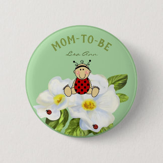 Bóton Redondo 5.08cm Favoritos para festas de Chá de fraldas Lady Bug p