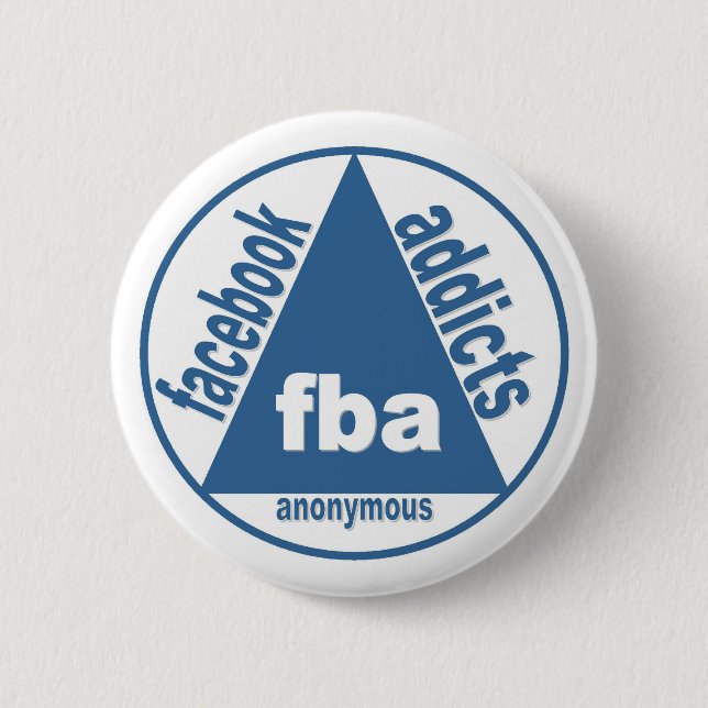 Bóton Redondo 5.08cm FBA:  Viciados de Facebook anónimos (Frente)