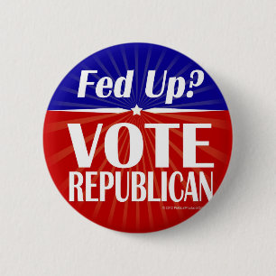 Bóton Redondo 5.08cm Fed acima? Republicano do voto