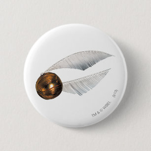 Bóton Redondo 5.08cm Feitiço Harry Potter   Golden Snitch