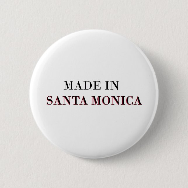 Bóton Redondo 5.08cm Feito em Santa Monica (Frente)