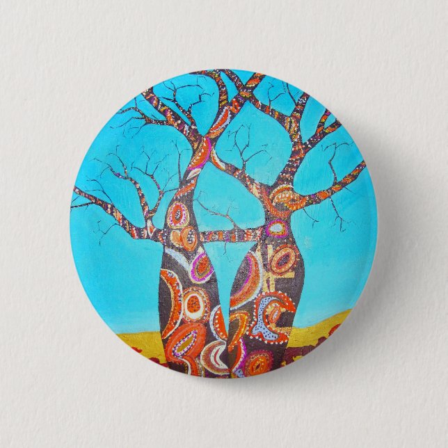 Bóton Redondo 5.08cm Felicidade do Boab (Frente)