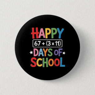 Bóton Redondo 5.08cm Feliz 100 Dias De Escola Equação Matemática 100º D