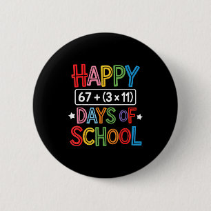 Bóton Redondo 5.08cm Feliz 100 Dias De Escola Equação Matemática Profes