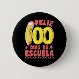 Bóton Redondo 5.08cm Feliz 100 Dias De Escuela Groovy 100 Dias Espanha