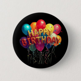 BÓTON REDONDO 5.08CM FELIZ ANIVERSÁRIO