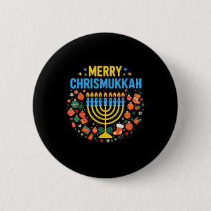 Bóton Redondo 5.08cm Feliz Chrismukkah Feliz Natal Feliz Chanukah J