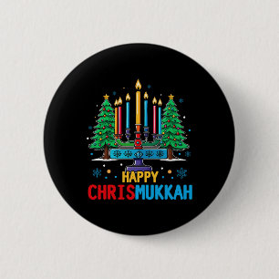 Bóton Redondo 5.08cm Feliz Chrismukkah Feliz Natal Hanukkah 3