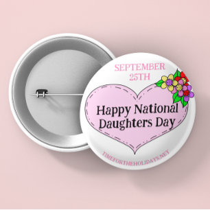 Bóton Redondo 5.08cm Feliz Dia Nacional das Irmãs - 25 de setembro