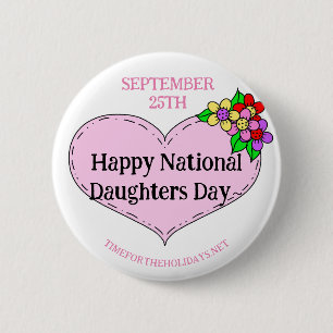 Bóton Redondo 5.08cm Feliz Dia Nacional das Irmãs - 25 de setembro