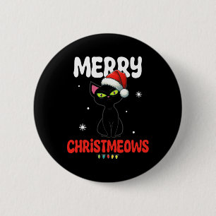Bóton Redondo 5.08cm Feliz divertida Christmeows Jolly Cat Crianças de 