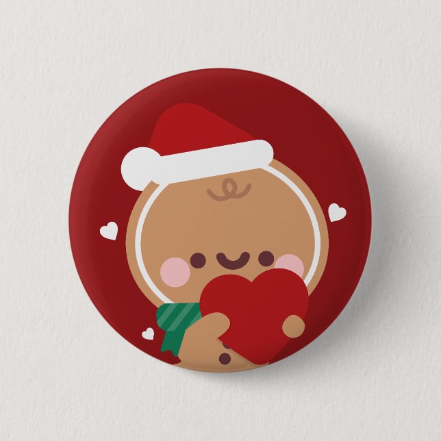 Bóton Redondo 5.08cm Feliz e Simples Feliz Natal (Frente)