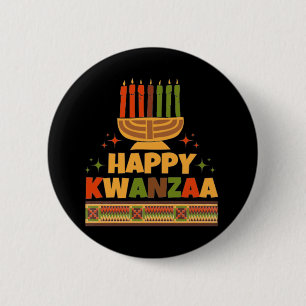 Bóton Redondo 5.08cm Feliz Kwanzaa