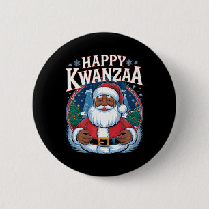 Bóton Redondo 5.08cm Feliz Kwanzaa Feliz Natal Africano Hoi