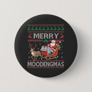 Bóton Redondo 5.08cm Feliz MooDengmas Moo Deng Papais noeis de Natal Hi