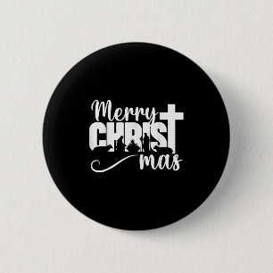 Bóton Redondo 5.08cm Feliz Natal Cristão Jesus Natal
