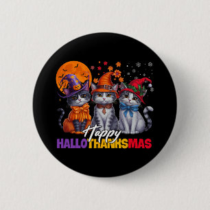 Bóton Redondo 5.08cm Feliz Natal de Ação de Graças de Halloween HalloOb