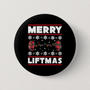 Bóton Redondo 5.08cm Feliz Natal Diversão Treino de Natal Academia Fitn