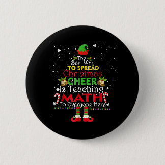 Bóton Redondo 5.08cm Feliz Natal Do Professor De Matemática