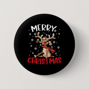 Bóton Redondo 5.08cm Feliz Natal Reindeer Homens Mulheres Matando Famíl