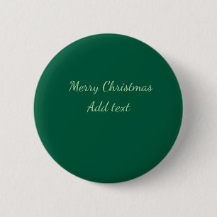 Bóton Redondo 5.08cm Feliz Natal verde simples fundo só de Natal