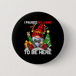Bóton Redondo 5.08cm Feliz Natal Xmas Gamer Gnomo Jogo B