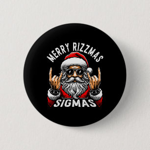 Bóton Redondo 5.08cm Feliz Rizzmas Sigmas Divertido Natal Rizz Papai No