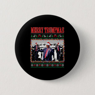 Bóton Redondo 5.08cm Feliz Trumpmas Donald Trump Papais noeis Família X