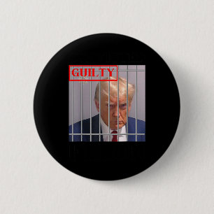 Bóton Redondo 5.08cm Felon Donald Trump Guilty O Bloqueou Na Prisão Tru