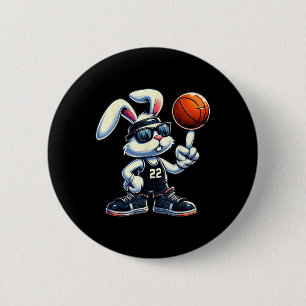 Bóton Redondo 5.08cm Felz pascoa Coelhinha De Basquete Meninos Amor Esp