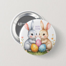 Bóton Redondo 5.08cm Felz pascoa de coelhos de Páscoa de Cana-d'Água