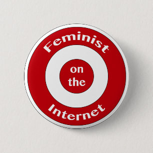 Bóton Redondo 5.08cm Feminista no Internet (alvo)