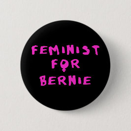 Bóton Redondo 5.08cm Feminista para as máquinas de lixar 2016 de Bernie