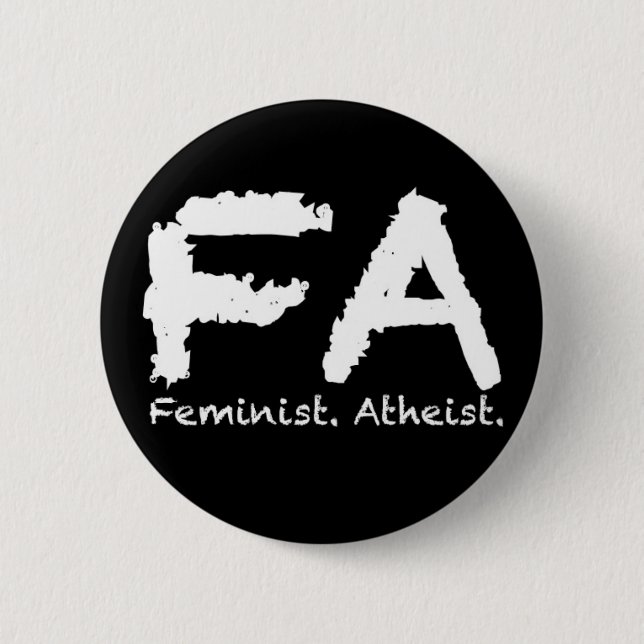 Bóton Redondo 5.08cm Feminst. Atheist. (Frente)