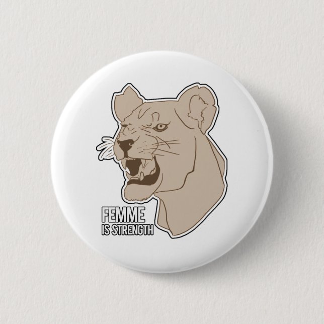 Bóton Redondo 5.08cm Femme é força (Frente)