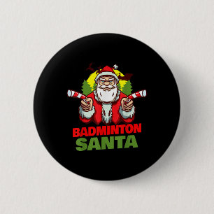 Bóton Redondo 5.08cm Feriado de Natal de Badminton Santa Claus - Badmin