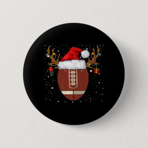 Bóton Redondo 5.08cm Feriado de Natal para o Reindeer Santa Hat