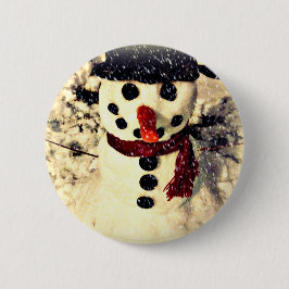 Bóton Redondo 5.08cm Feriado Deixe-o nevar um boneco de neve