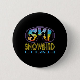 Bóton Redondo 5.08cm Férias de Esqui em Snowbird Utah