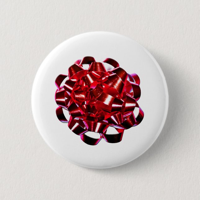 Bóton Redondo 5.08cm Férias de Natal Arco de inverno Vermelho (Frente)