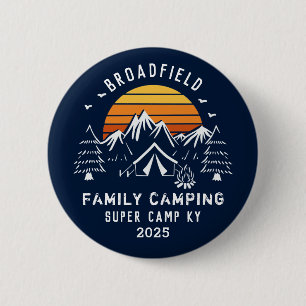 Bóton Redondo 5.08cm Férias Familiares Correspondendo Camping Personali
