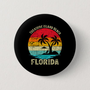 Bóton Redondo 5.08cm Férias Familiares Vintage Retro Florida Treasure I