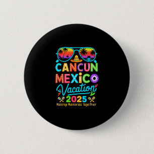 Bóton Redondo 5.08cm Férias na Praia de Cancun México 2025 Grupo de Via