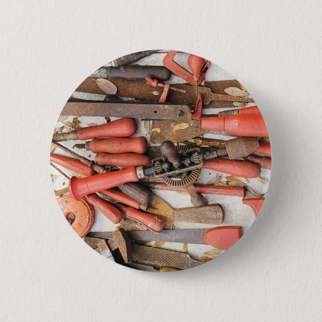 Bóton Redondo 5.08cm Ferramenta Antiguamente Rustic Red Man (Frente)