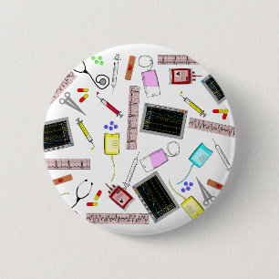 Bóton Redondo 5.08cm Ferramentas da enfermeira diplomada