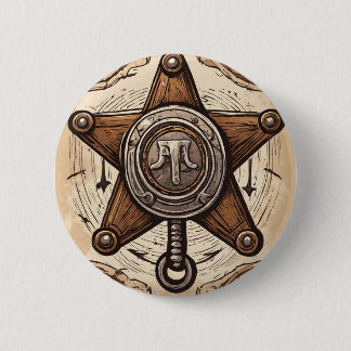 Bóton Redondo 5.08cm Festa de aniversário do Cowboy - Xerife