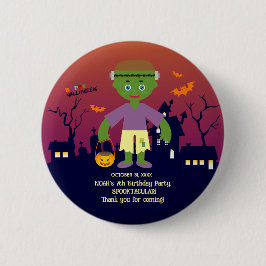 Bóton Redondo 5.08cm Festa de aniversário do Menino das Figuras de Hall